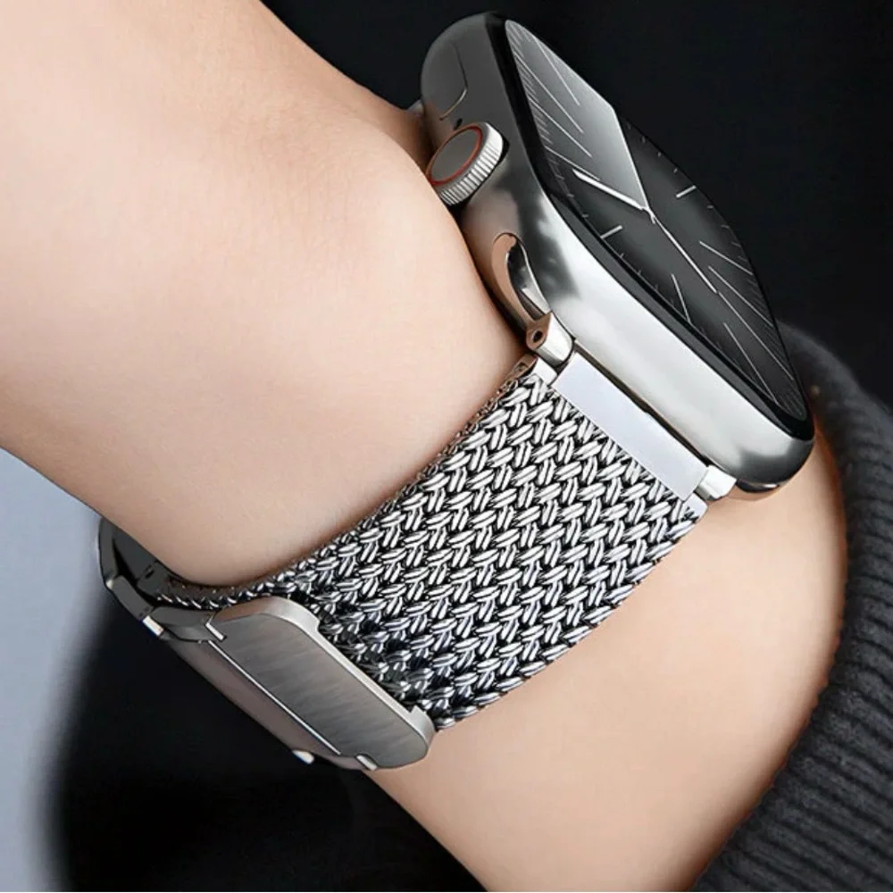Apple Band Stainless Steel Titanium Wristband for Apple Watch Wearables